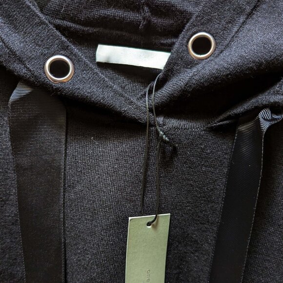 Revolve One Grey Day Black Sydney Grommet Hoodie M - Picture 5 of 9